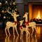 Large 3 Piece LED Lighted 3D Deer Family Christmas Outdoor Decoration 80.3 × 47.3 × 36 cm